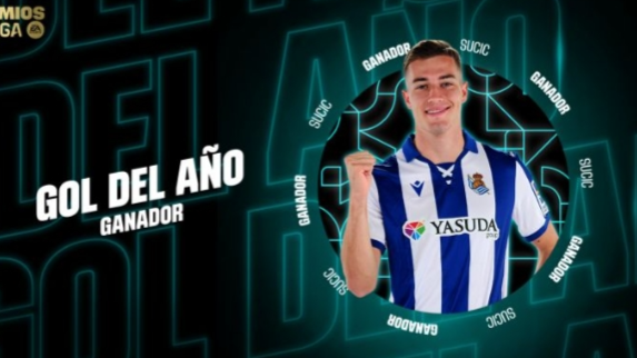 开云电竞登录-西甲官方：皇社苏契奇对马竞打入的超级世界波当选赛季最佳进球